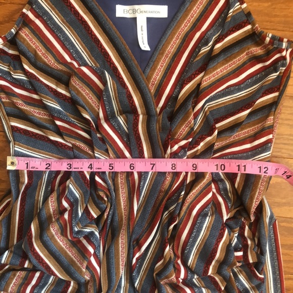 Vertical Aztec Stripe Dress with Pockets - Picture 7 of 13